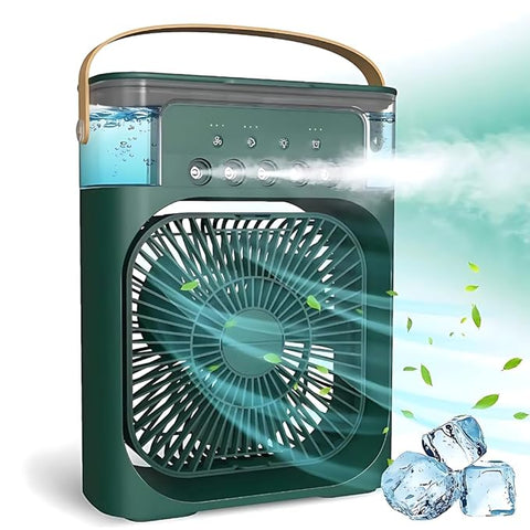 ❄️ 2-in-1 Mist Spray Fan — Portable Cooling with Water Mist & 3 Speed Modes