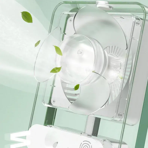 2-in-1 Mini Mist Fan & Air Cooler – Portable Cooling with Mist Spray